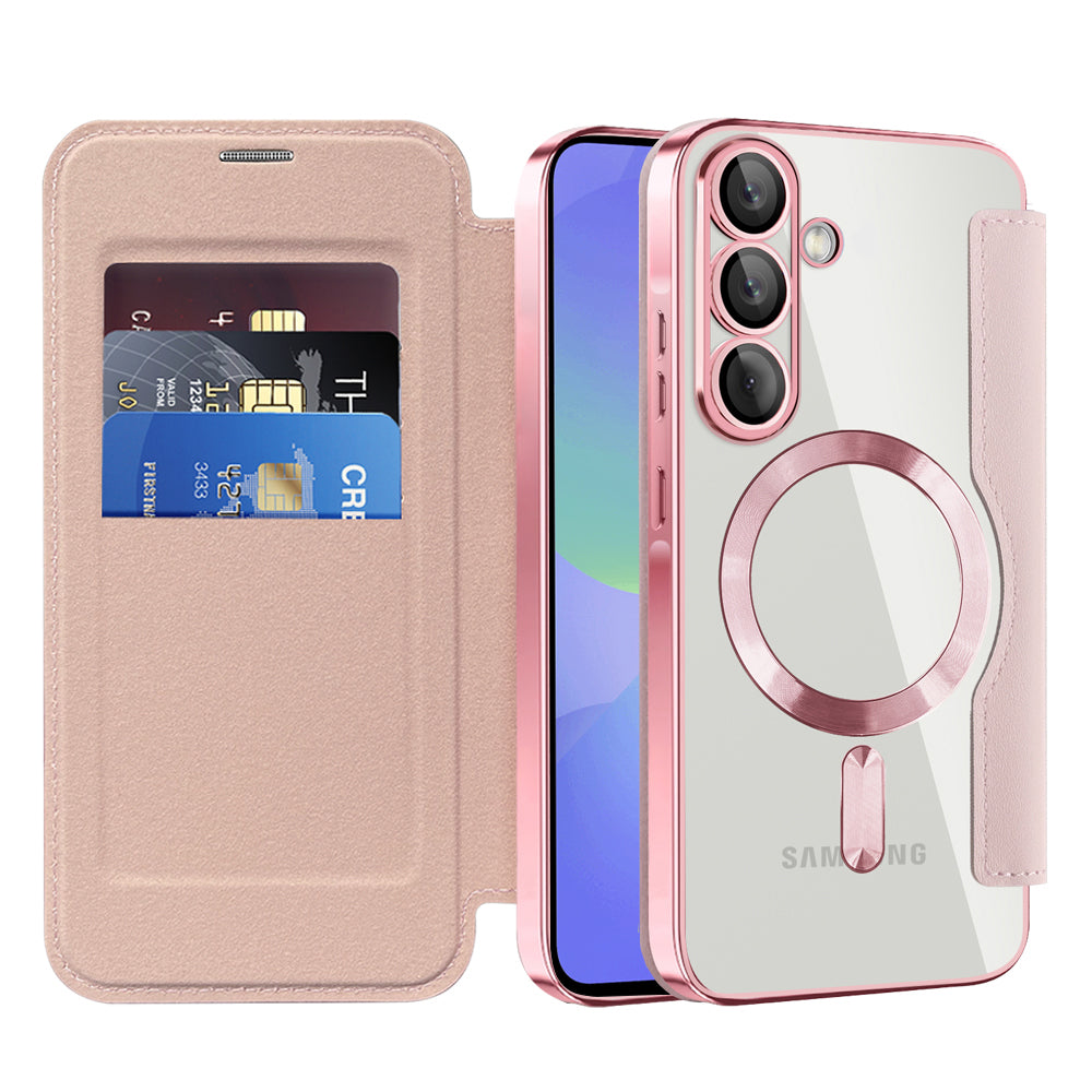 MagSafe cover til Samsung Galaxy A37 5G, Techsuit, SmartMag Book, Pink