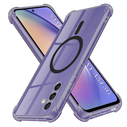 MagSafe-etui til Samsung Galaxy A54 A546, Techsuit, stødabsorberende klar, røgfarvet
