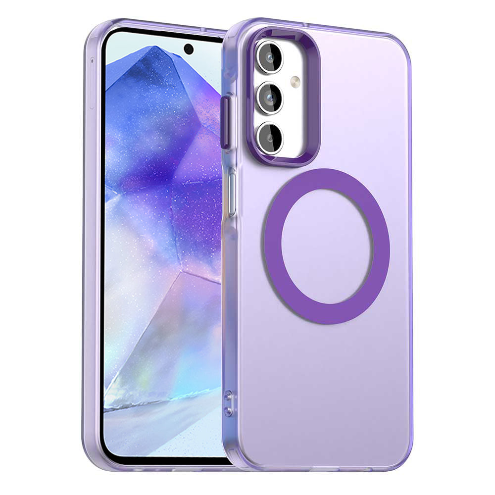MagSafe-etui til Samsung Galaxy A55 5G A556, Techsuit, CandyCase, Lilla