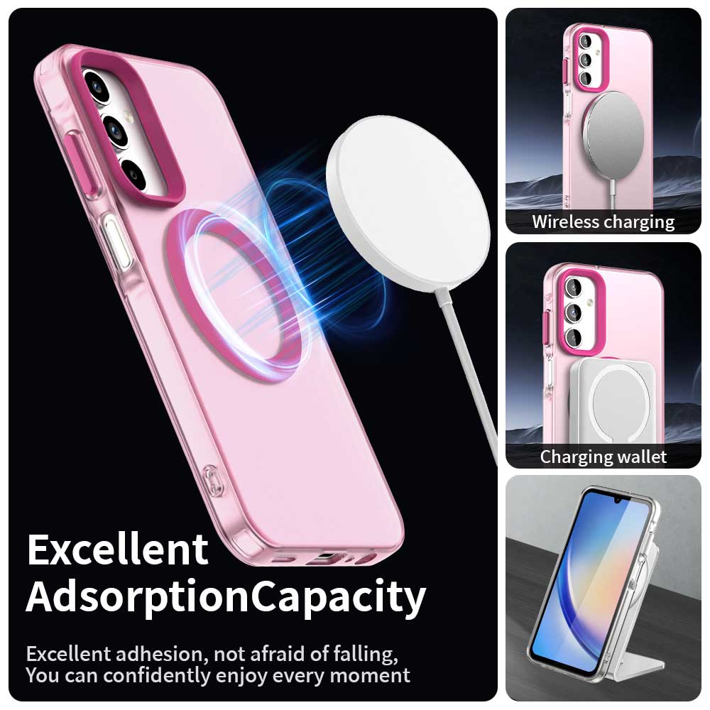 MagSafe-etui til Samsung Galaxy A55 5G A556, Techsuit, CandyCase, Pink