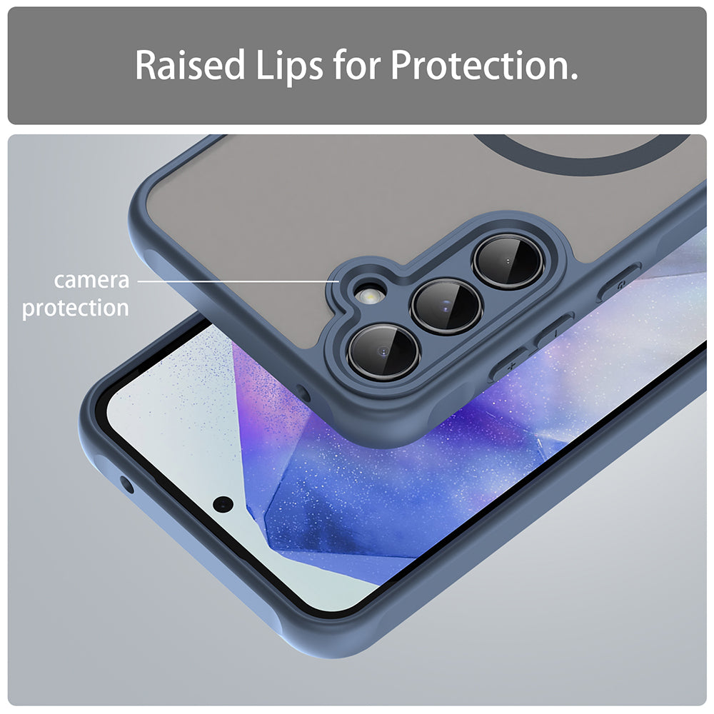 MagSafe-etui til Samsung Galaxy A55 5G A556, Techsuit, HaloFrost II, Mørkeblå
