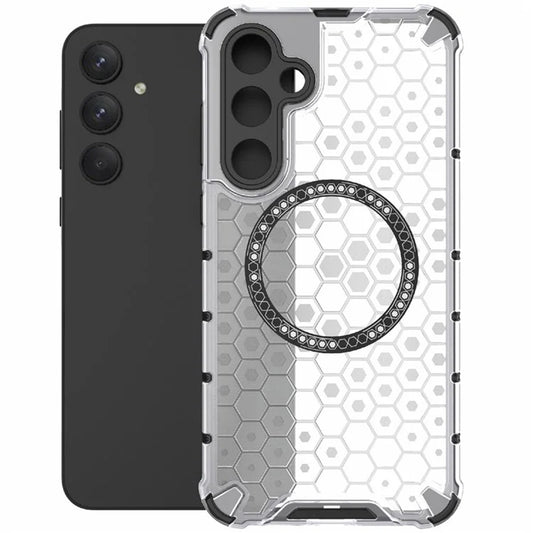 MagSafe-etui til Samsung Galaxy A55 5G A556, Techsuit, HoneyComb Shield, Hvid