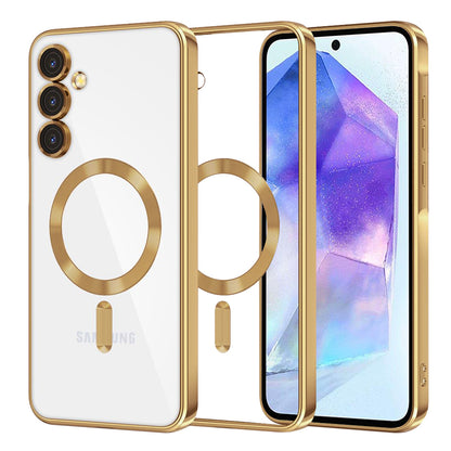 MagSafe-etui til Samsung Galaxy A55 5G A556, Techsuit, Luxury Crystal, Guld