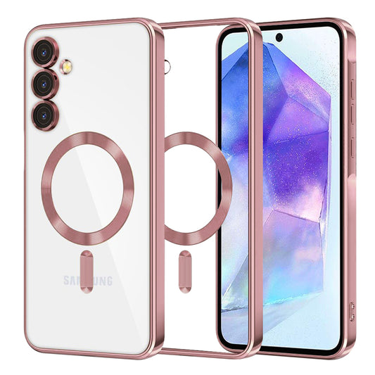 MagSafe-cover til Samsung Galaxy A55 5G A556, Techsuit, Luxury Crystal, Pink