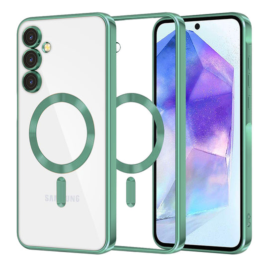 MagSafe-etui til Samsung Galaxy A55 5G A556, Techsuit, Luxury Crystal, Lysegrøn
