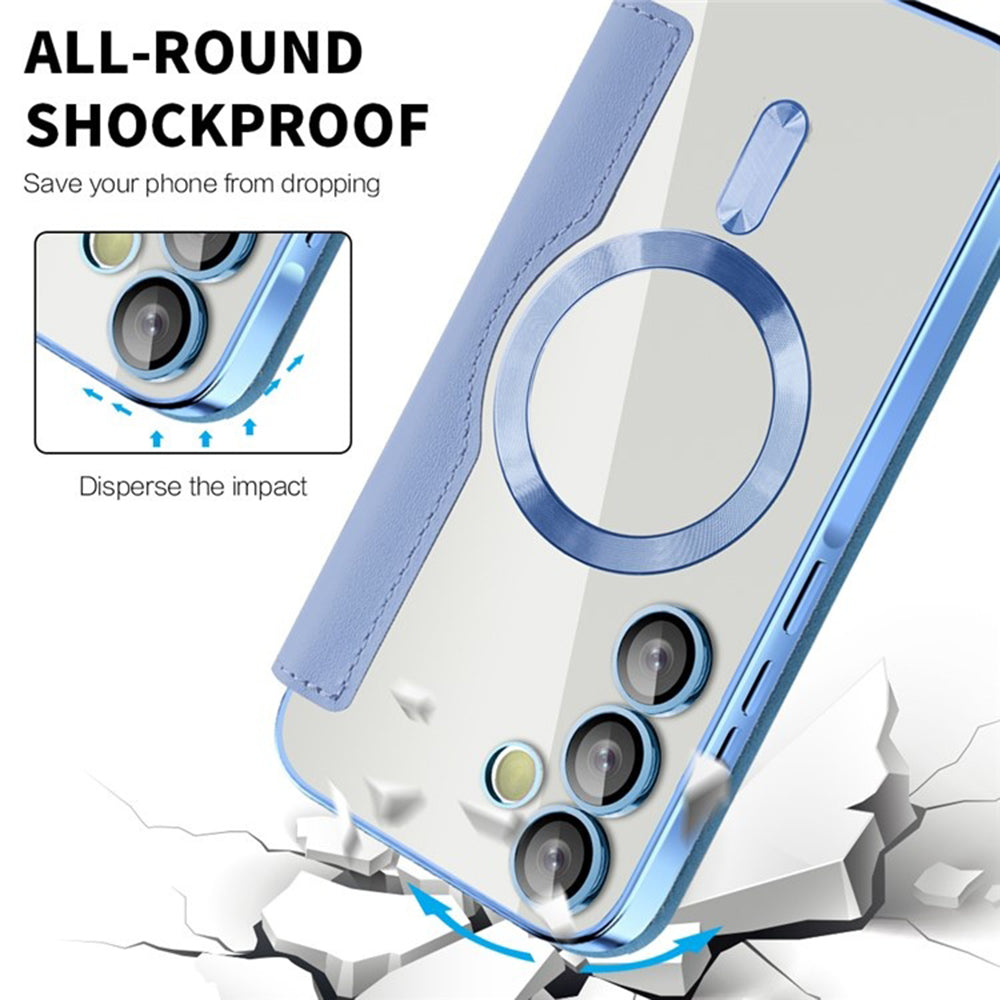 MagSafe-etui til Samsung Galaxy A55 5G A556, Techsuit, SmartMag Book, Blå