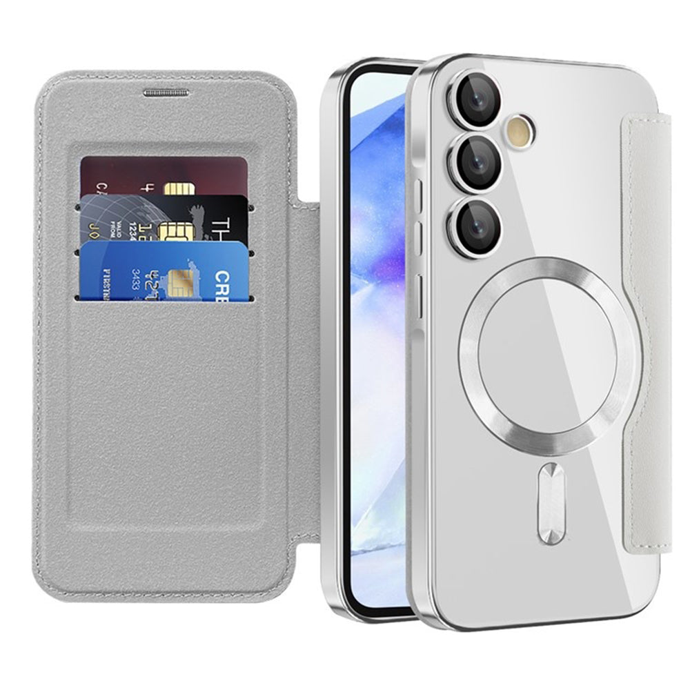 MagSafe-etui til Samsung Galaxy A55 5G A556, Techsuit, SmartMag Book, Grå