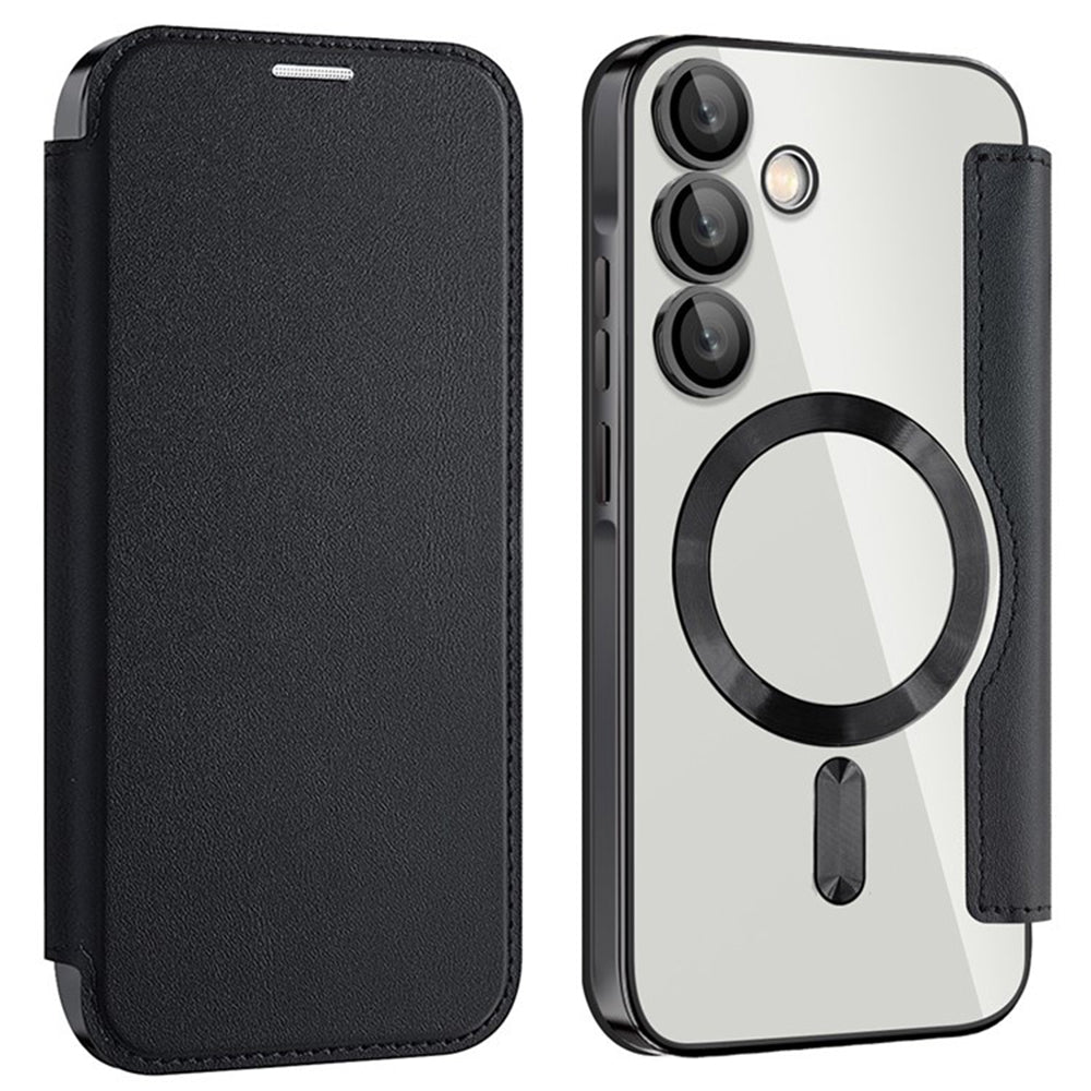MagSafe-etui til Samsung Galaxy A55 5G A556, Techsuit, SmartMag Book, Sort