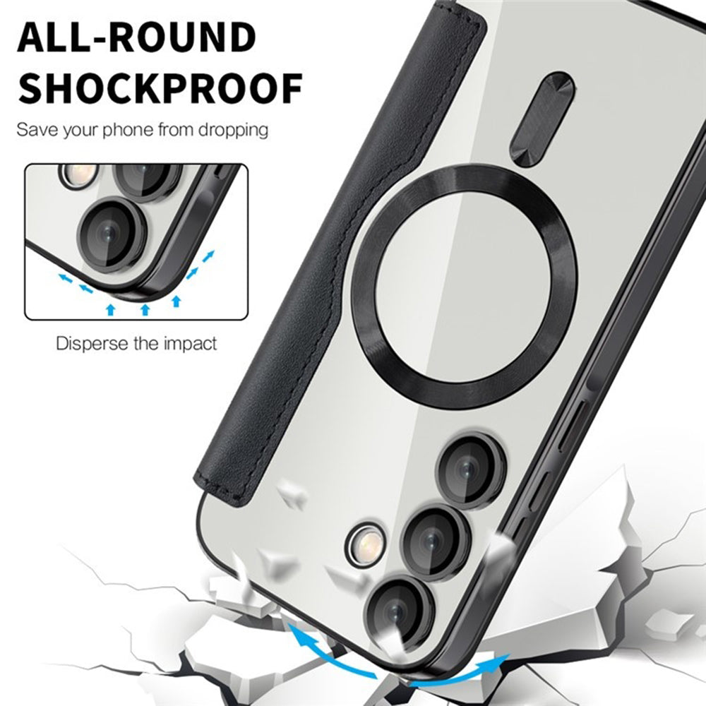 MagSafe-etui til Samsung Galaxy A55 5G A556, Techsuit, SmartMag Book, Sort