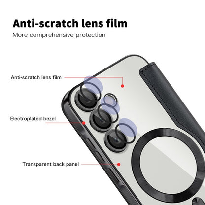 MagSafe-etui til Samsung Galaxy A55 5G A556, Techsuit, SmartMag Book, Sort