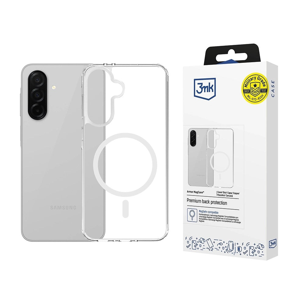 MagSafe cover til Samsung Galaxy A56 A566 / A36 A366, 3MK, Armor MagCase, Gennemsigtig