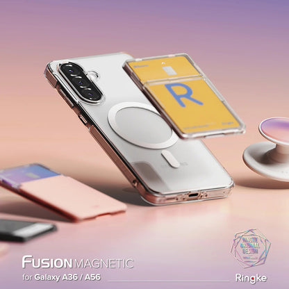MagSafe-etui til Samsung Galaxy A56 A566 / A36 A366, Ringke, Fusion, Transparent