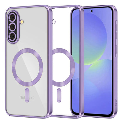 MagSafe-etui til Samsung Galaxy A56 A566 / A36 A366, Techsuit, Luxury Crystal, Lys lilla