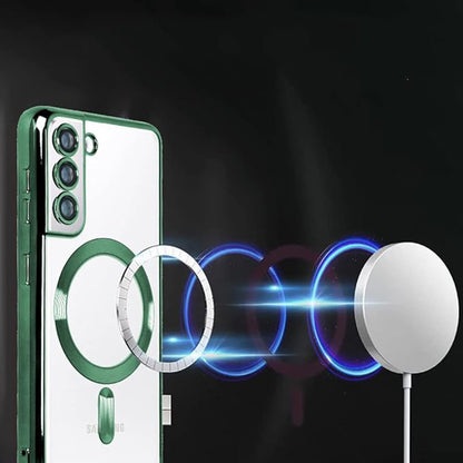 MagSafe-etui til Samsung Galaxy A56 A566 / A36 A366, Techsuit, Luxury Crystal, Lysegrøn