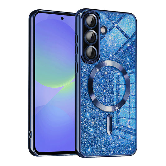 MagSafe-etui til Samsung Galaxy A56 A566 / A36 A366, Techsuit, Luxury Glitter, Mørkeblå