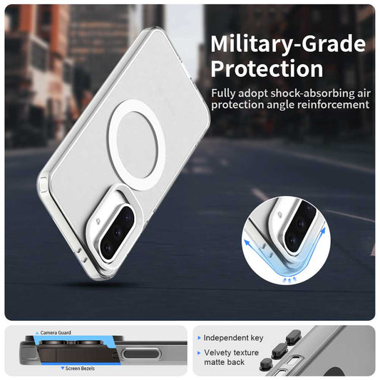 MagSafe-etui til Samsung Galaxy A56 A566, Techsuit, CandyCase, Hvid