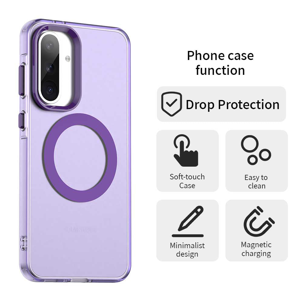 MagSafe-etui til Samsung Galaxy A56 A566, Techsuit, CandyCase, Lilla