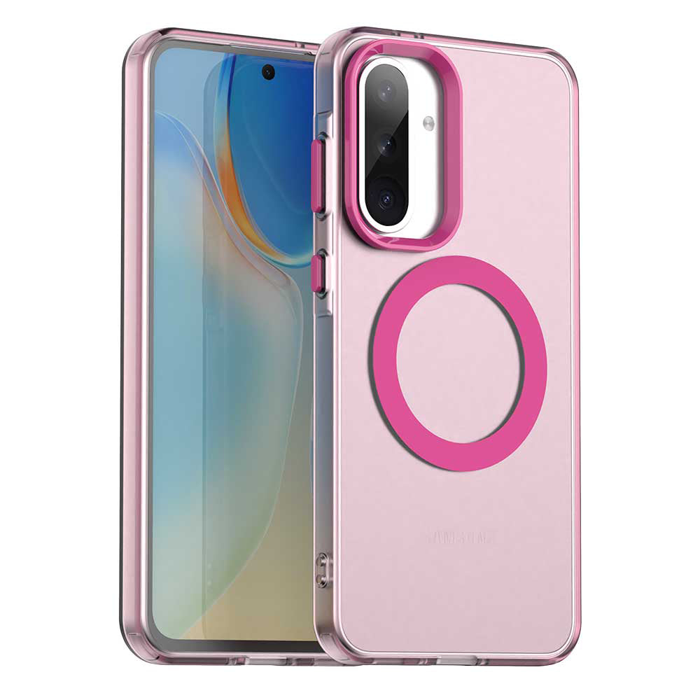 MagSafe-etui til Samsung Galaxy A56 A566, Techsuit, CandyCase, Lyserød
