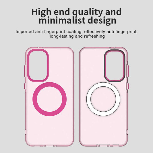MagSafe-etui til Samsung Galaxy A56 A566, Techsuit, CandyCase, Lyserød