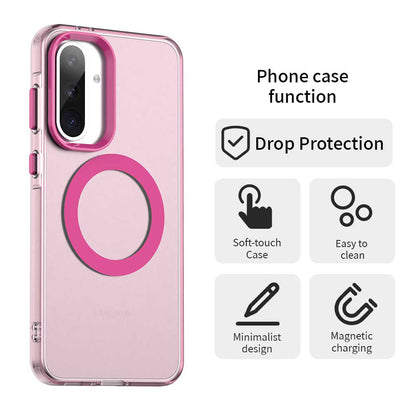MagSafe-etui til Samsung Galaxy A56 A566, Techsuit, CandyCase, Lyserød