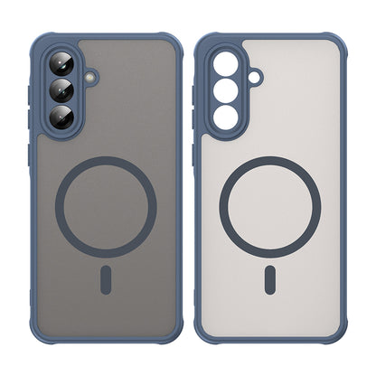 MagSafe Case for Samsung Galaxy A56 A566, Techsuit, HaloFrost II, Navy Blue