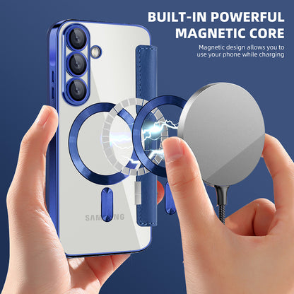 MagSafe-etui til Samsung Galaxy A56 A566, Techsuit, SmartMag Book, Blå