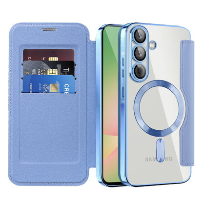 MagSafe-etui til Samsung Galaxy A56 A566, Techsuit, SmartMag Book, Blå