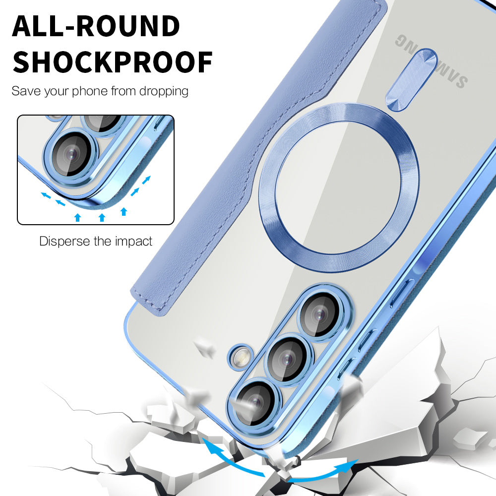 MagSafe-etui til Samsung Galaxy A56 A566, Techsuit, SmartMag Book, Blå