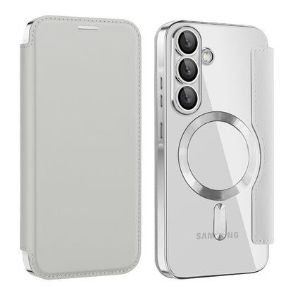 MagSafe-etui til Samsung Galaxy A56 A566, Techsuit, SmartMag Book, Grå