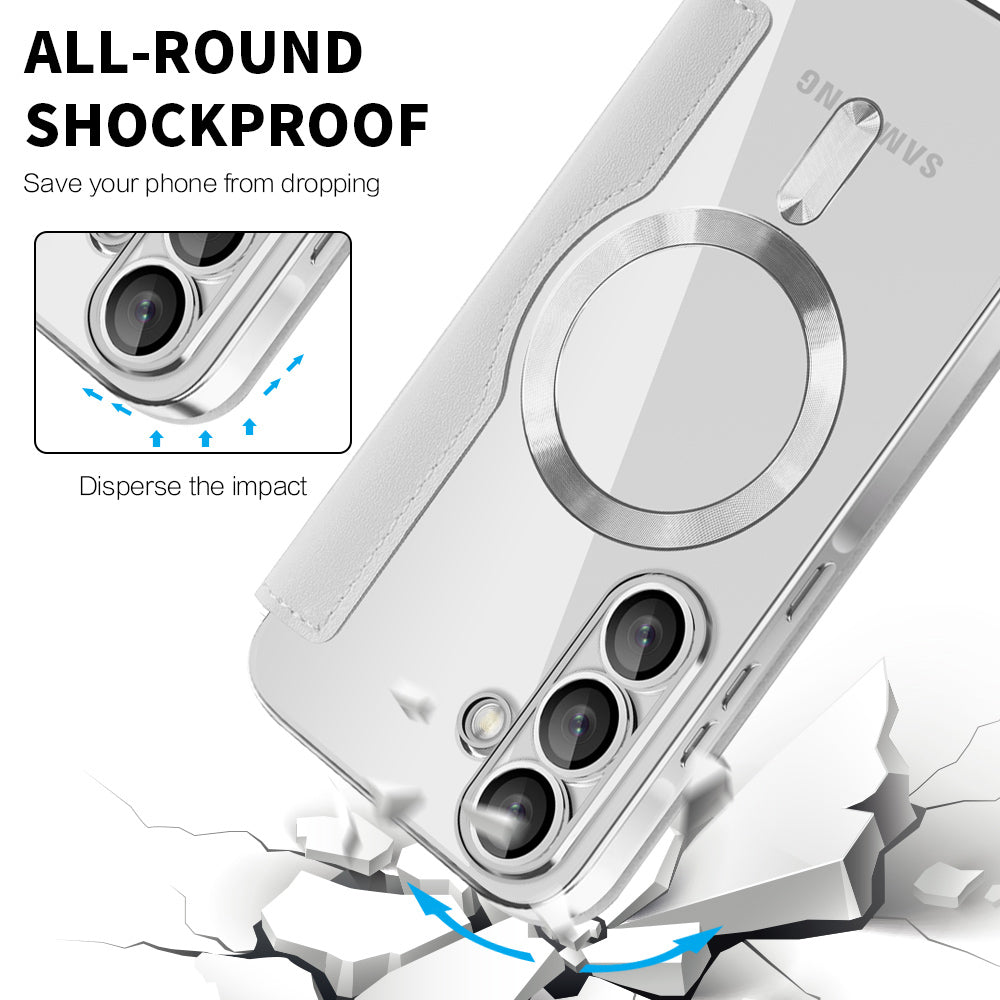 MagSafe-etui til Samsung Galaxy A56 A566, Techsuit, SmartMag Book, Grå