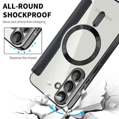 MagSafe-etui til Samsung Galaxy A56 A566, Techsuit, SmartMag Book, Sort