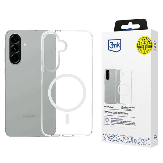 MagSafe cover til Samsung Galaxy A57 5G, 3MK, Armor MagCase, Transparent