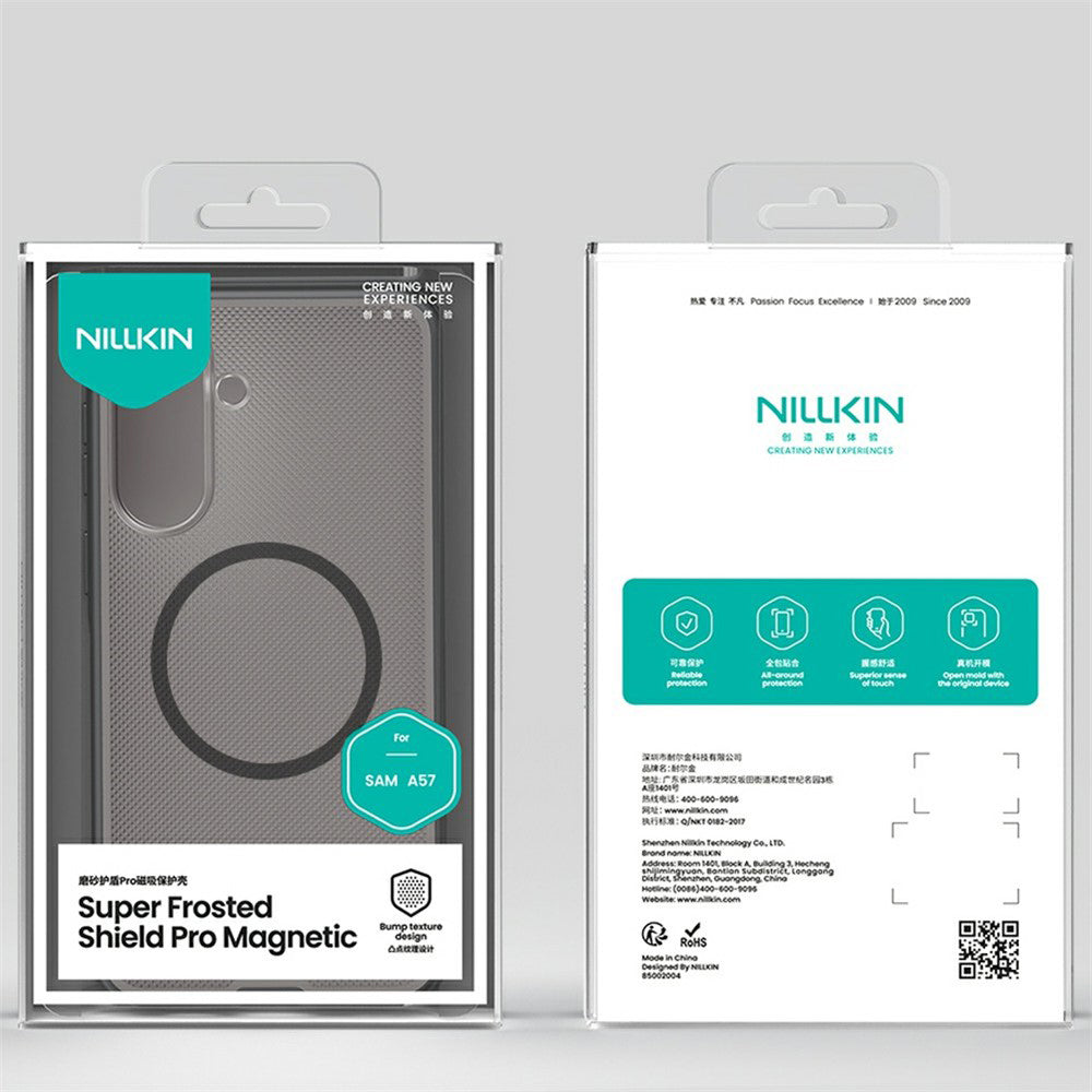 MagSafe-etui til Samsung Galaxy A57 5G, Nillkin, Super Shield Pro, Sort Transparent Satin