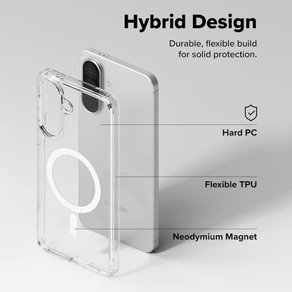 MagSafe cover til Samsung Galaxy A57 5G, Ringke, Fusion, Gennemsigtig