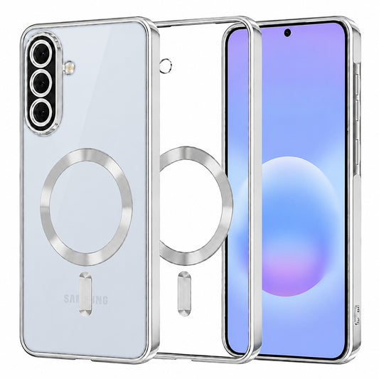 MagSafe-etui til Samsung Galaxy A57 5G, Techsuit, Luxury Crystal, Sølv