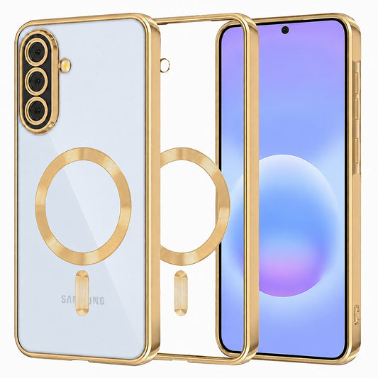 MagSafe-etui til Samsung Galaxy A57 5G, Techsuit, Luxury Crystal, Guld