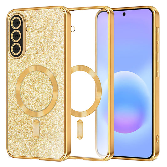 MagSafe-etui til Samsung Galaxy A57 5G, Techsuit, Luxury Glitter, Guld