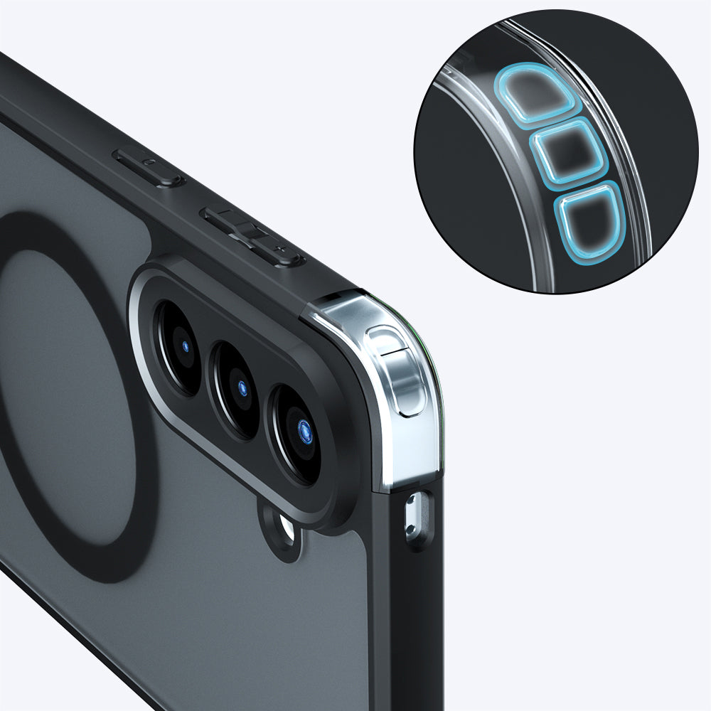 MagSafe cover til Samsung Galaxy A57 5G, Techsuit, PureFrost, Satin Sort