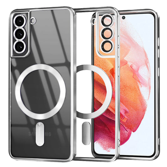 MagSafe-etui til Samsung Galaxy S21 5G G991, Techsuit, Luxury Crystal, Sølv
