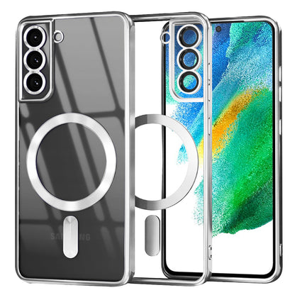 MagSafe-etui til Samsung Galaxy S21 FE 5G G990, Techsuit, Luxury Crystal, Sølv