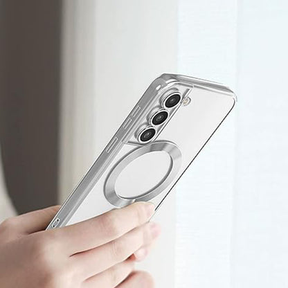 MagSafe-etui til Samsung Galaxy S21 FE 5G G990, Techsuit, Luxury Crystal, Sølv