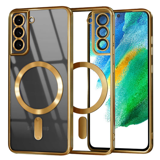 MagSafe-etui til Samsung Galaxy S21 FE 5G G990, Techsuit, Luxury Crystal, Guld