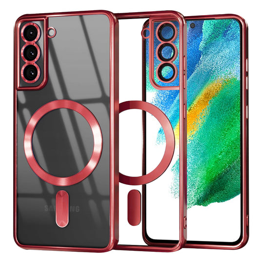 MagSafe-etui til Samsung Galaxy S21 FE 5G G990, Techsuit, Luxury Crystal, Rød