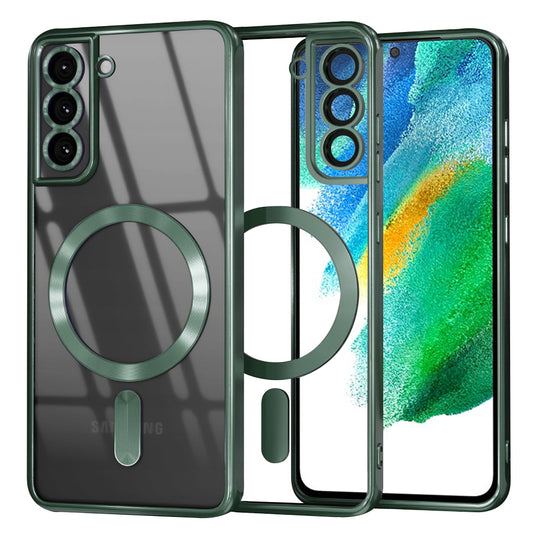 MagSafe-etui til Samsung Galaxy S21 FE 5G G990, Techsuit, Luxury Crystal, Mørkegrøn