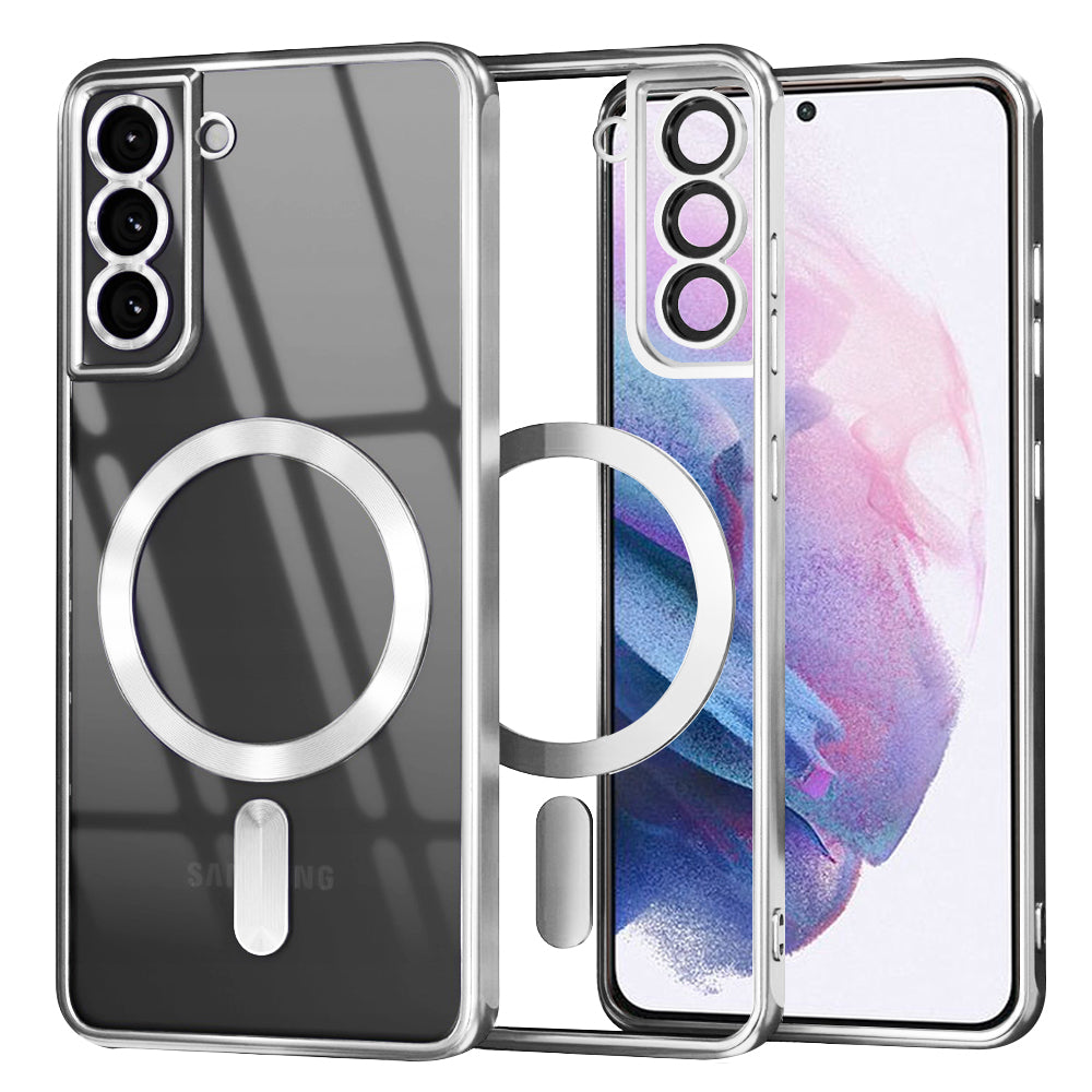 MagSafe-etui til Samsung Galaxy S21+ 5G G996, Techsuit, Luxury Crystal, Sølv