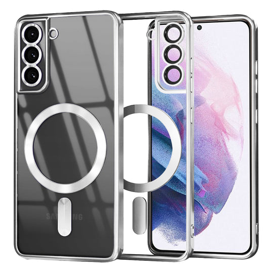 MagSafe-etui til Samsung Galaxy S21+ 5G G996, Techsuit, Luxury Crystal, Sølv
