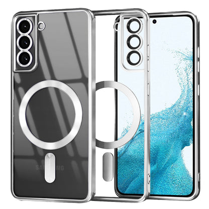MagSafe-etui til Samsung Galaxy S22 5G S901, Techsuit, Luxury Crystal, Sølv