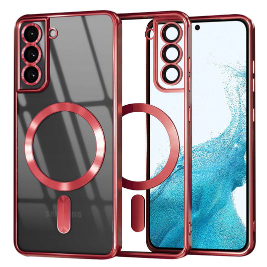 MagSafe-cover til Samsung Galaxy S22 5G S901, Techsuit, Luxury Crystal, Rød