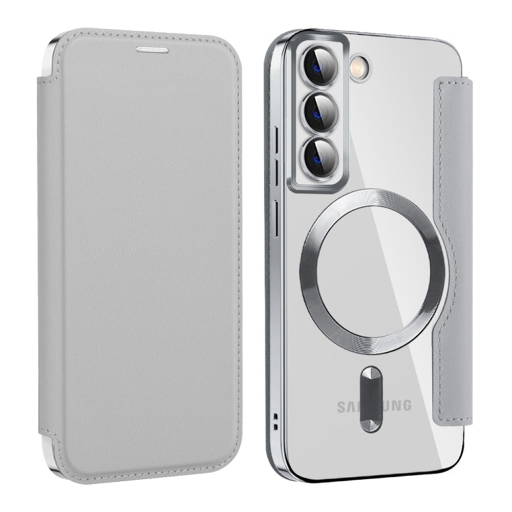 MagSafe-etui til Samsung Galaxy S22 5G S901, Techsuit, SmartMag Book, Grå