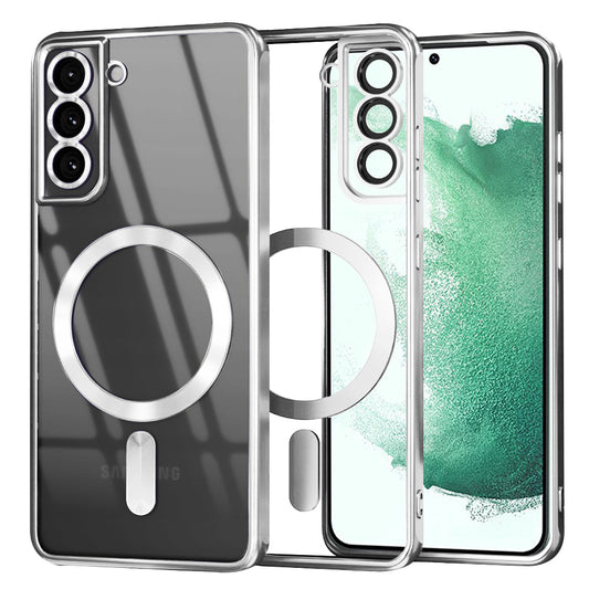 MagSafe-etui til Samsung Galaxy S22+ 5G S906, Techsuit, Luxury Crystal, Sølv